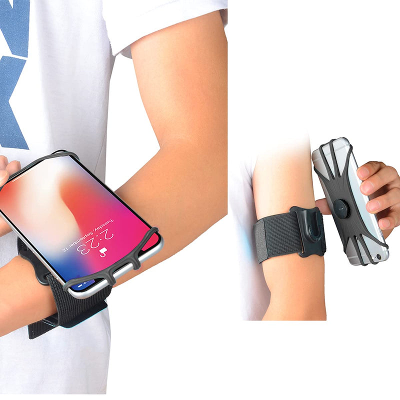 [Australia - AusPower] - Upgrade 2 in1 Running Phone Armband & Wristband，360°Rotatable & Detachable Running Cell Phone Holder for All 4.5-7.0in iPhone/Sumsung/LG Phones 