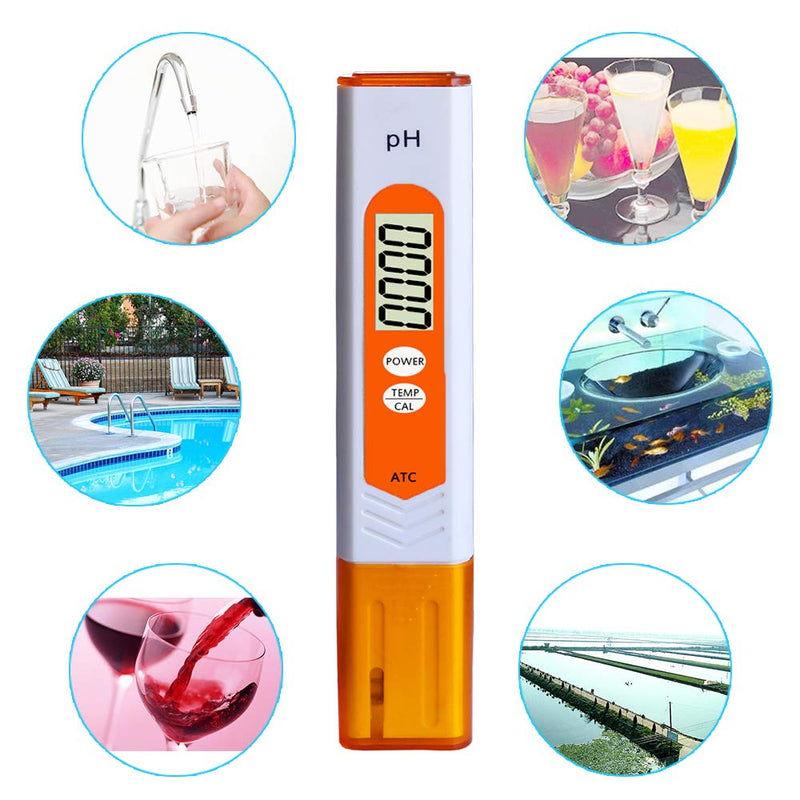 [Australia - AusPower] - pH Meter, pH Tester Digital for Drinking Water Hydroponic Aquarium and Pool by Earabella gold 