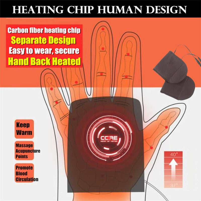 [Australia - AusPower] - Women's & Men's USB Heated Gloves Knitting Hands Full & Half Heated Fingerless Heating Warmer with Button Washable Design, Mitten Winter Hands Warm Laptop Gloves Gray 