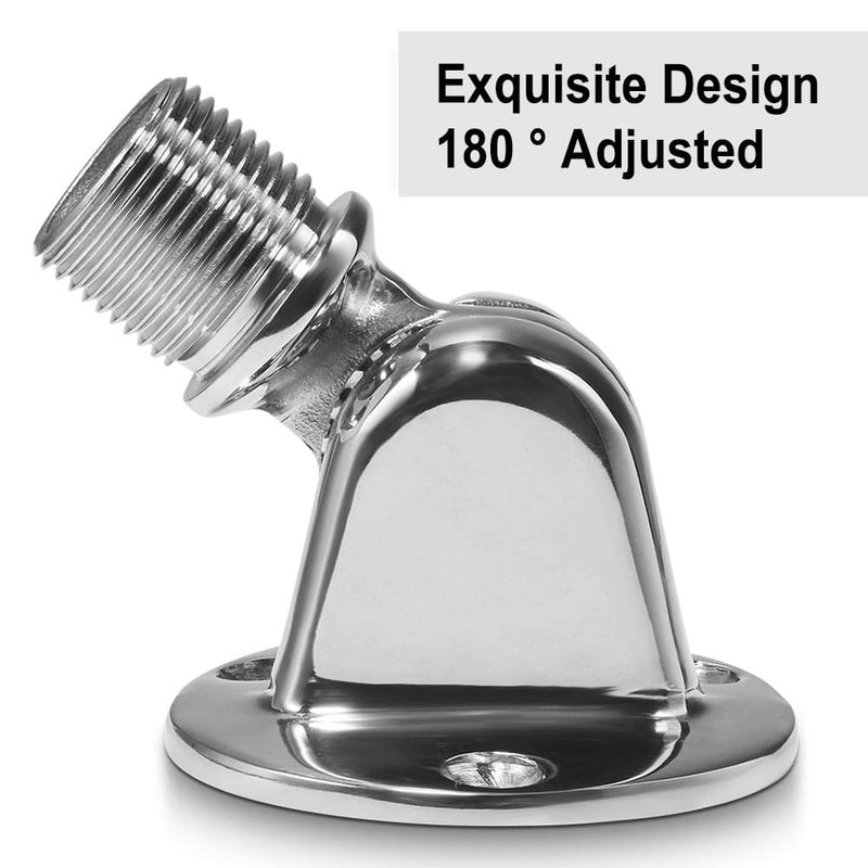 [Australia - AusPower] - ZOMCHAIN Ratchet Rail Mount, Marine VHF Antenna Mounts,316 Stainless Steel Adjustable Base Mount for Boat 
