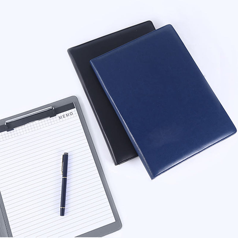 [Australia - AusPower] - JINYUDOME Portfolio with Clipboard and Calculator Business Folding Clipboard Multifunctional Document Organizer for Interview, Conference Presentation, Blue 