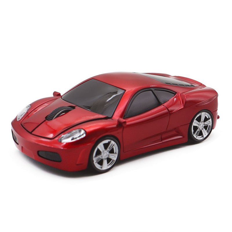 [Australia - AusPower] - MGbeauty Sport Car Shape Computer Mice 2.4ghz Wireless Mouse 1600dpi Optical Gaming Mice (Red) Red 