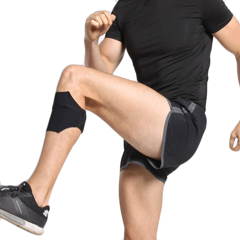 [Australia - AusPower] - Cell Phone Leg Band & Armband for All Phones with Adjustable Elastic Band & Velcro, Sport Leg & Arm Band for Running, Walking, Equestrian, Motorcycle or Hiking (Black) Black 