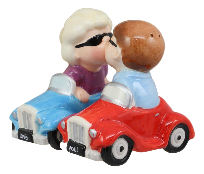 [Australia - AusPower] - Ebros I Love You Valentines Couple Kissing In Cars Magnetic Salt And Pepper Shakers Set Ceramic Figurines Party Kitchen Tabletop Collectible Decor 