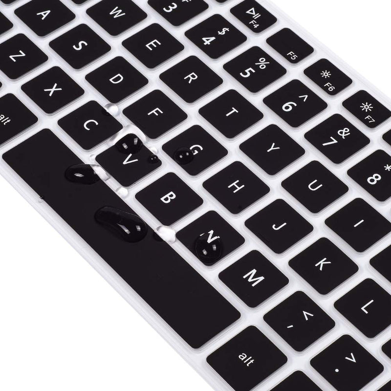 [Australia - AusPower] - Keyboard Cover for 2021 Dell Inspiron 15 3000 3501 3502 3505, Dell Inspiron 15 17 5000 5584 5593 5594 5598 5501 5502 5505 5508 5509, 7000 7500 7590 7591 7501 7506 7706 7790 7791 Keyboard Skin, Black 