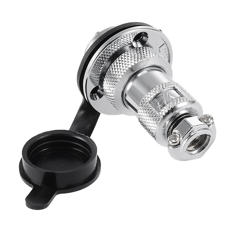 [Australia - AusPower] - uxcell Aviation Connector, 20mm 4P 20A 250V M20-4 Waterproof Female/Male Wire Panel Power Chassis Metal Fittings Connector Aviation Silver Tone 