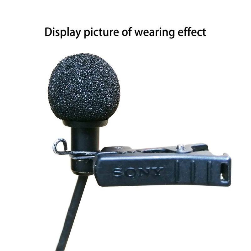 [Australia - AusPower] - Amykite 2pcs Microphone Windscreen Foam Cover Replacement Kit, ABS Plastic Holder for UWP D11 D21 DV1 Microphone (7mm) Black 