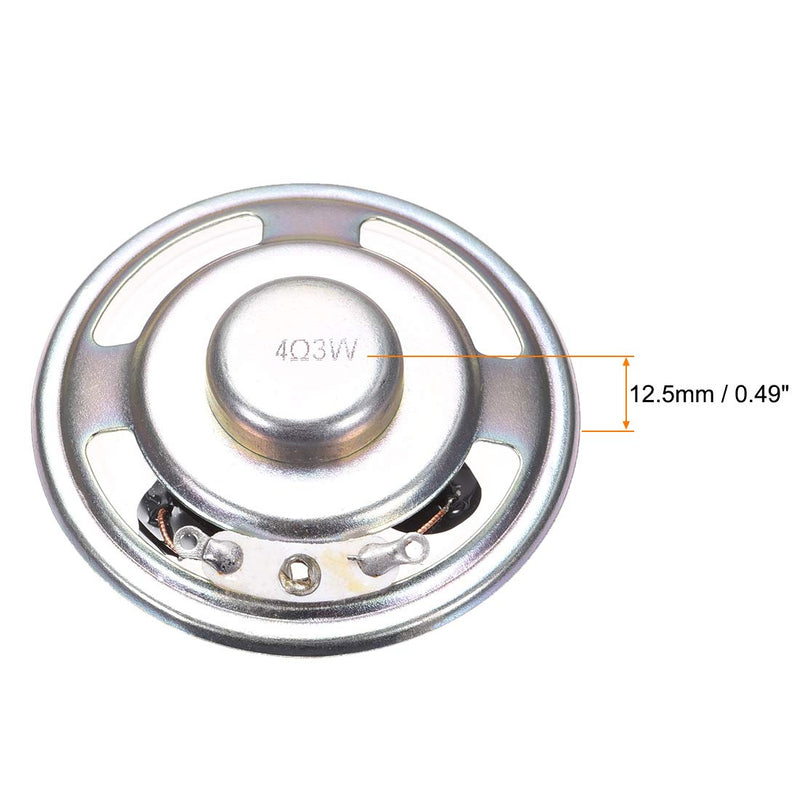 [Australia - AusPower] - uxcell 3W 4 Ohm DIY Magnetic Speaker 50mm Round Shape Replacement Loudspeaker for 4pcs 