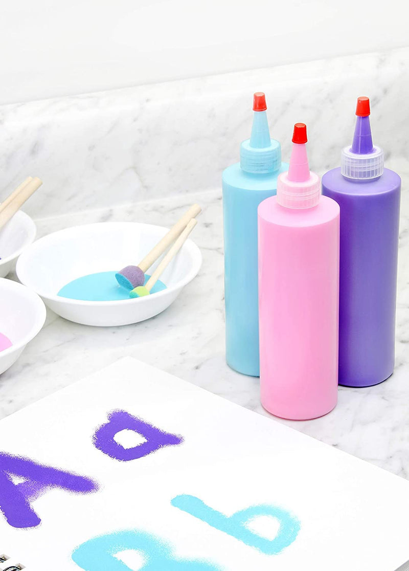 [Australia - AusPower] - Cornucopia 8oz HDPE Plastic Squeeze Bottles w/Yorker Tips (6-Pack), Empty Refillable Bottles for Arts, Crafts & Kitchen (6 Pack) 8 ounce 