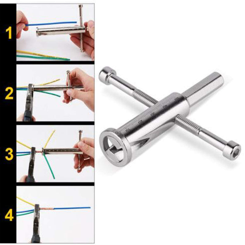 [Australia - AusPower] - Neepanda Wire Twisting Tool, Wire Stripper and Twister, Quick Connector Twist Wire Tool for Power Drill Drivers, Power Tool Accessories Simultaneously Stripping and Twist Wire Cable (4 Square) 