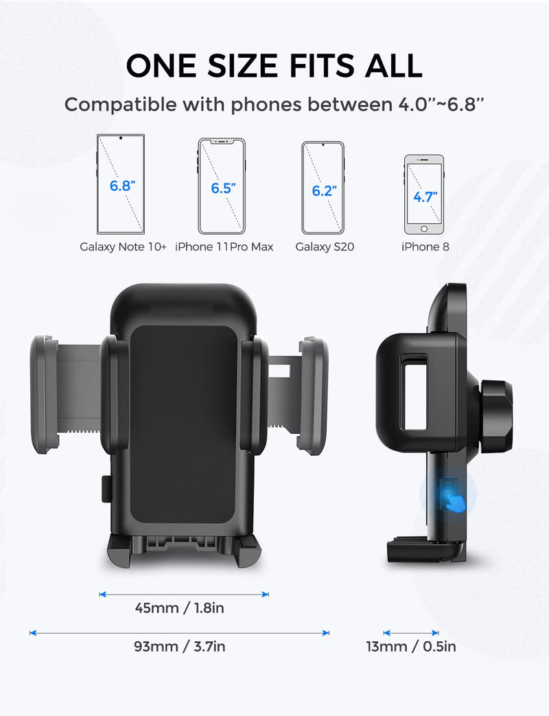 [Australia - AusPower] - Cell Phone Holder for Car, CD Slot Car Phone Mount, One Button Release Easy Installation CD Player Car Phone Holder Mount Compatible with iPhone13 12 Mini 11 Pro XR XS MAX Galaxy S20 S20+ S10 S9 S8 Black-1pcs 