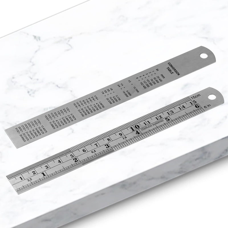 [Australia - AusPower] - Mriuuod 2 Pack Tungsten Carbide Scriber Tool with Magnet, with Extra 10 Replacement Marking Tip And 6-Inch/15cm Stainless Steel Ruler, Etching Engraving Pen for Glass Ceramics Metal Sheet 