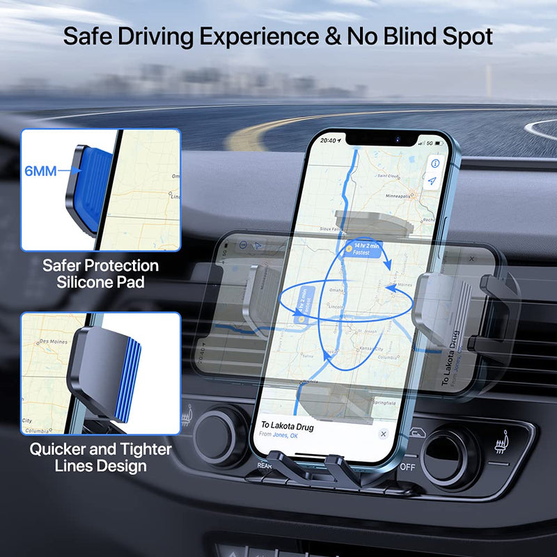 [Australia - AusPower] - POLEET Car Phone Holder Mount,Universal 3-in-1 Phone Holder for Car Cell Phone Holder for Dash,Windshield&Vent Car Phone Holder One Hand Operation Suitable with iPhone11Pro Max/XR/SE/Samsung/Pixel 