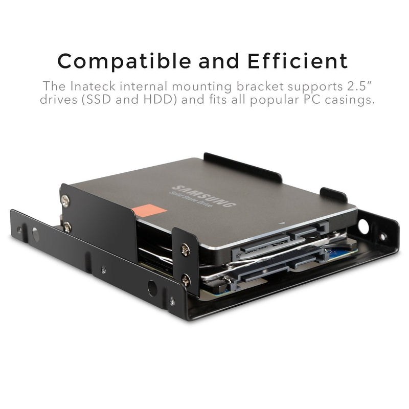 [Australia - AusPower] - Inateck SSD Mounting Bracket 2.5 to 3.5 with SATA Cable and Power Splitter Cable, ST1002S 