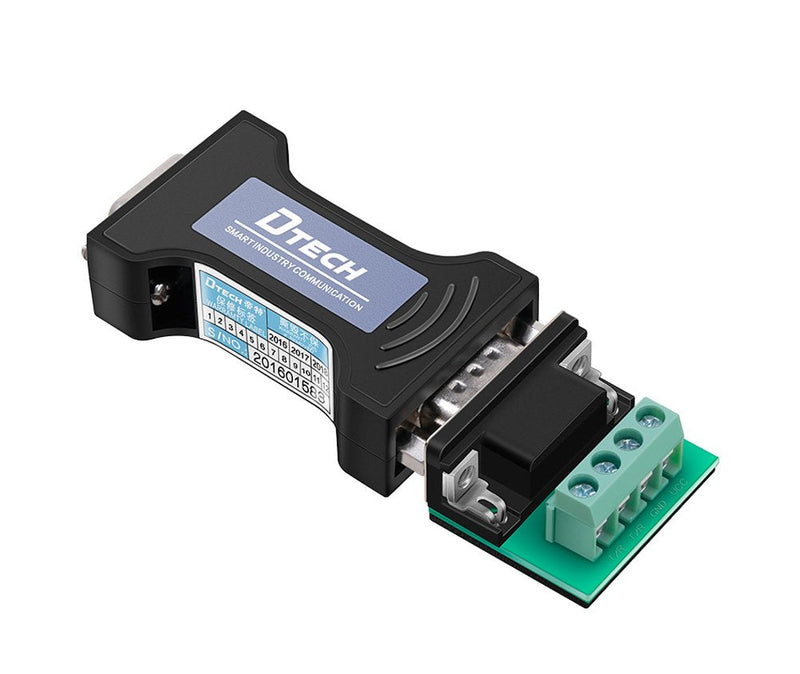 [Australia - AusPower] - DTECH RS232 to RS485 Serial Converter Adapter with 4 Position Terminal Block for Industrial Long Haul Communication Data Supports 600W Anti-Surge 