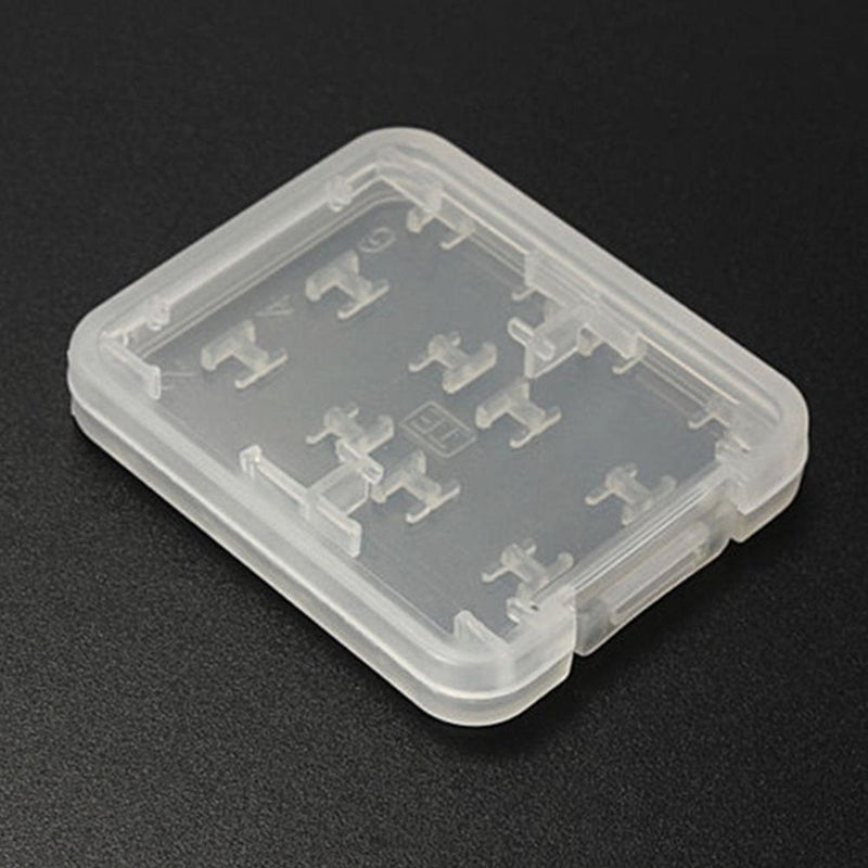 [Australia - AusPower] - S D/MSPD Memory Card Case Holder, Standard S D P lastic Storage Boxes, Clear Compact, Double-Layers Memory Card Case Holder Organizer Keeper White 
