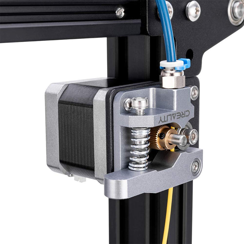 [Australia - AusPower] - Creality Upgrade Grey Extruder Feeder Drive 3D Printer Kit with Capricorn Premium XS Bowden Tubing 1M, 4 PCS Hot Bed Die Springs, Small and Large Pneumatic Couplers for Ender 3/Ender 3 Pro 3D Printer 