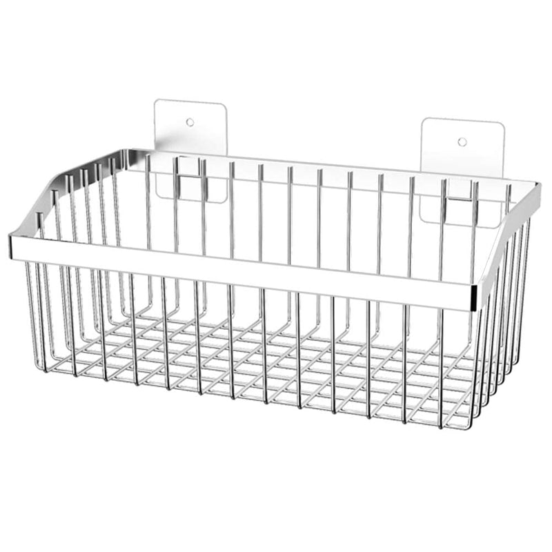 [Australia - AusPower] - kaileyouxiangongsi Kitchen Storage Metal Wire Fruit Basket - SUS304 Stainless steel Organizer Storage Bin Baskets for Bathroom - Space Saving Design for Pantry Organization （Silver） Small 1PC 