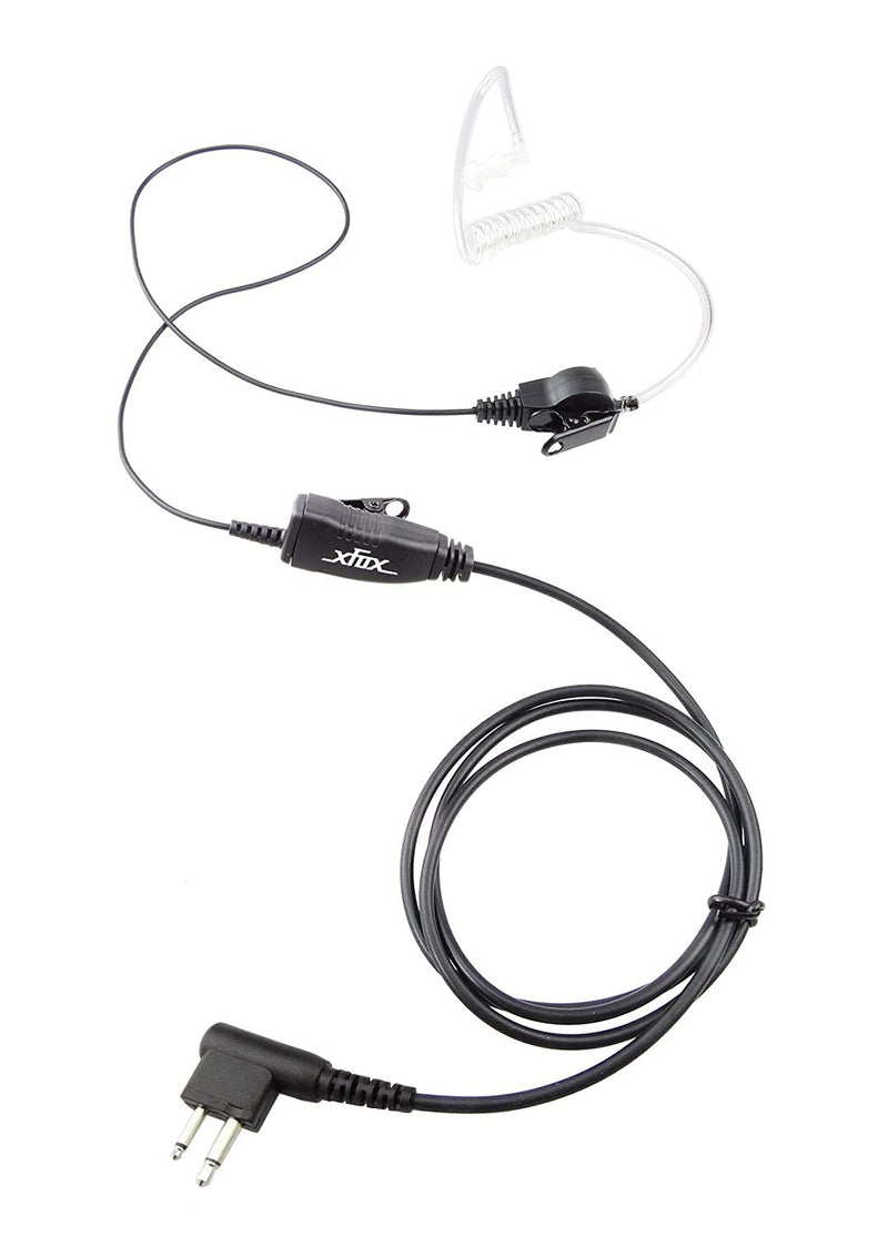 [Australia - AusPower] - XFox 2Pin 1 Wire Covert Acoustic Air Tube Earpiece FBI Style PTT Headset Compatible with Motorola 2 Ways Radios(2Pack) 