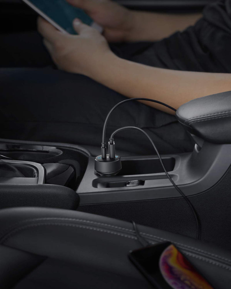 [Australia - AusPower] - Anker USB C Car Charger, 30W 2-Port Type C Fast Car Charger with 18W Power Delivery and 12W PIQ, PowerDrive PD 2 with LED for iPhone 12/12 Pro/Mini / 11 / XS/Max/XR/X, Pixel, iPad, and More 