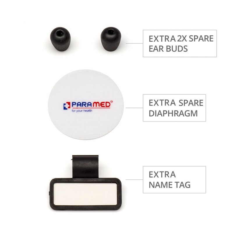 [Australia - AusPower] - PARAMED Stethoscope - Classic Dual Head Cardiology for Medical, Clinical and Home Use by Paramed - Suitable for Men Women Nurse Pediatric Infant - 22 inch 