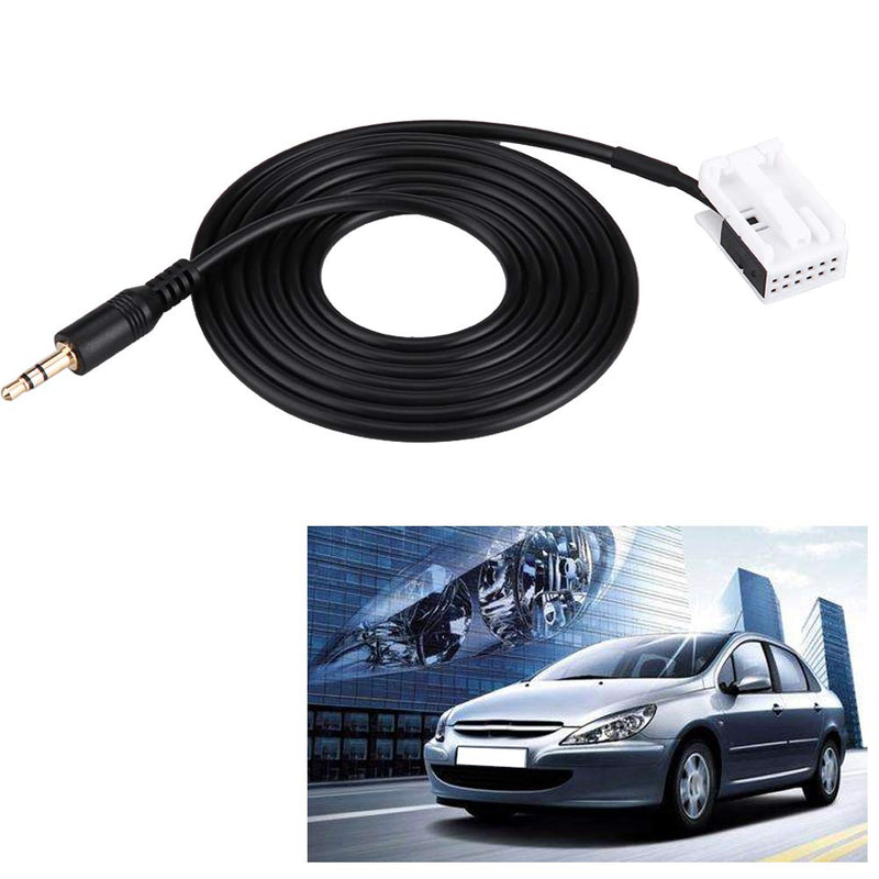 [Australia - AusPower] - Acouto AUX Cable Car Audio AUX Auxiliary Cable with Radio Removal Tools for Peugeot 307 308 407 for Citroen C2 C5 