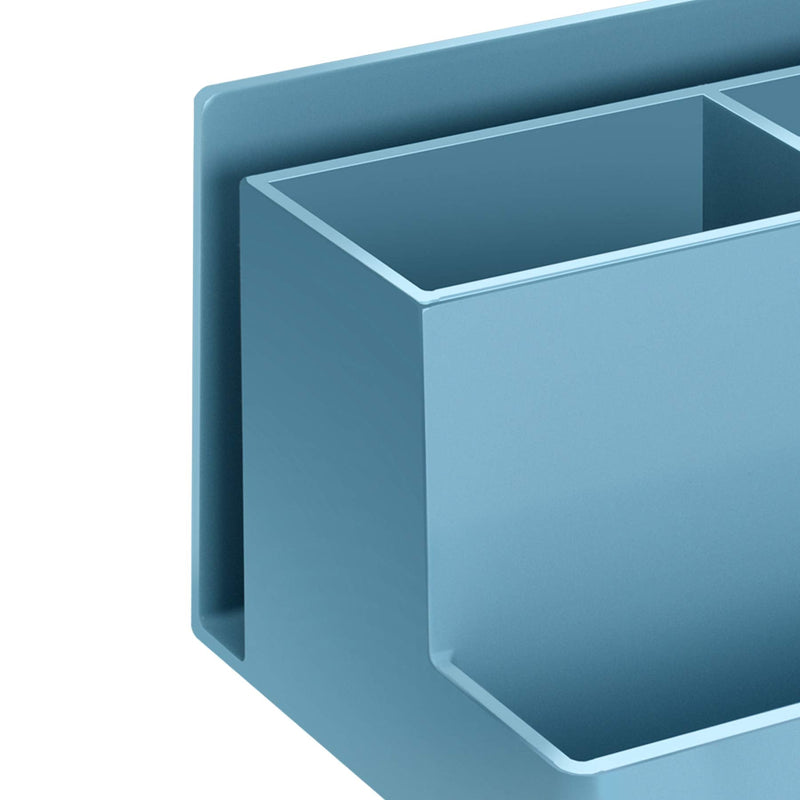 [Australia - AusPower] - Acrimet Desktop Organizer - Multi Organizer Caddy Holder for Office, Home and School use (Plastic) (Solid Blue Color) 