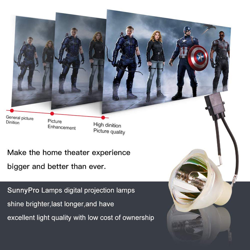 [Australia - AusPower] - SunyPro ELPLP78 V13H010L78 Replacement Projector Lamp Compatible with Epson EX5230 EX5240 EX5250 EX6220 EX7220 EX7230 EX7235 EX7240 EX7240 EX9200 EX9200 H550A H550C H551A H551C H552A H552C H552F H553C ELPLP78 -CB 