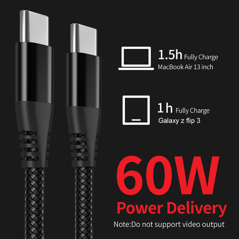 [Australia - AusPower] - 10FT USB C Charger Cable Cord Compatible for Samsung Galaxy z flip 3 5G, flip 2 Galaxy z fold 3 Samsung Galaxy z fold 2 Wires for 5G flip Phone USB Adapter Fast Long Power Charging Cable (Black) 