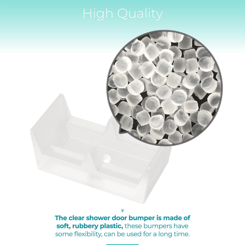 [Australia - AusPower] - Framed Sliding Shower Door Opaque Bumpers Suitable for All Kinds of Shower Glass Moving Doors,Clear Shower Doors Bumper Pads Ideal for Use with Sliding Tub Enclosure,Shower Door Replacement Parts,2 Pc 