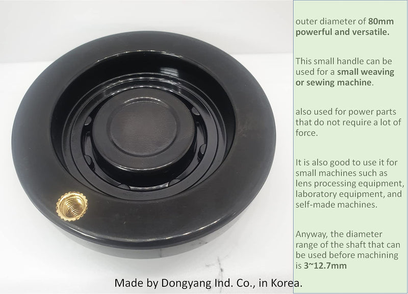 [Australia - AusPower] - OD 80mm ID 12.7mm Ultimate Handwheel can be Assembled and Used in Just One Minute on All Shafts Smaller Than That, Including 1/2 inch. 
