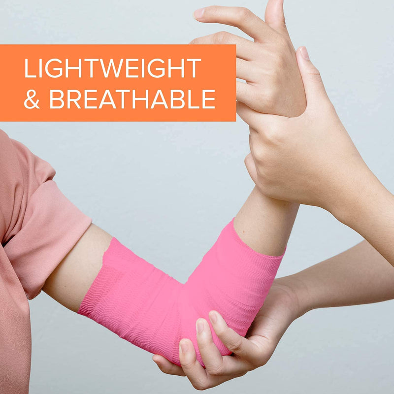 [Australia - AusPower] - Self Adhesive Bandage Wrap - 2 inch by 5 yards Self Adhering Non Woven Cohesive Bandage Rolls (24 Pack) - Stretch Wrap - Multi Colored Neon Athletic Tape for Wrist - Medical Tape Waterproof - Vet Wrap 2 Inch 24 Pack 
