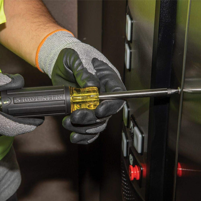[Australia - AusPower] - Klein Tools 32307 Multi-bit Tamperproof Screwdriver, 27-in-1 Tool with Torx, Hex, Torq and Spanner Bits with 1/4-Inch Nut Driver 