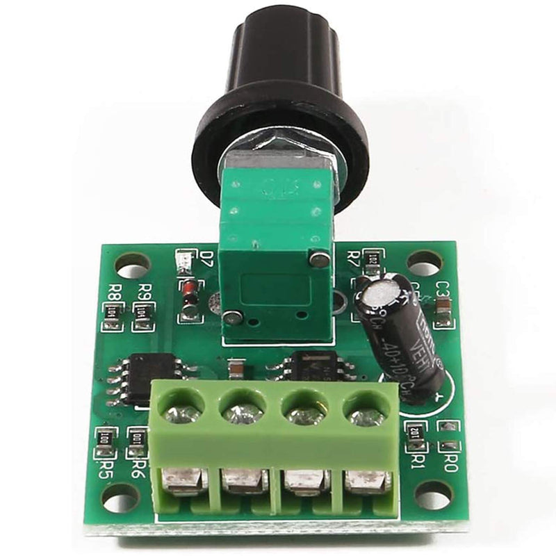 [Australia - AusPower] - 1.8v 3v 5v 6v 7.2v 12v 2A 30W low voltage DC motor speed controller PWM 1803BK adjustable drive switch with speed control knob (5Pcs) 
