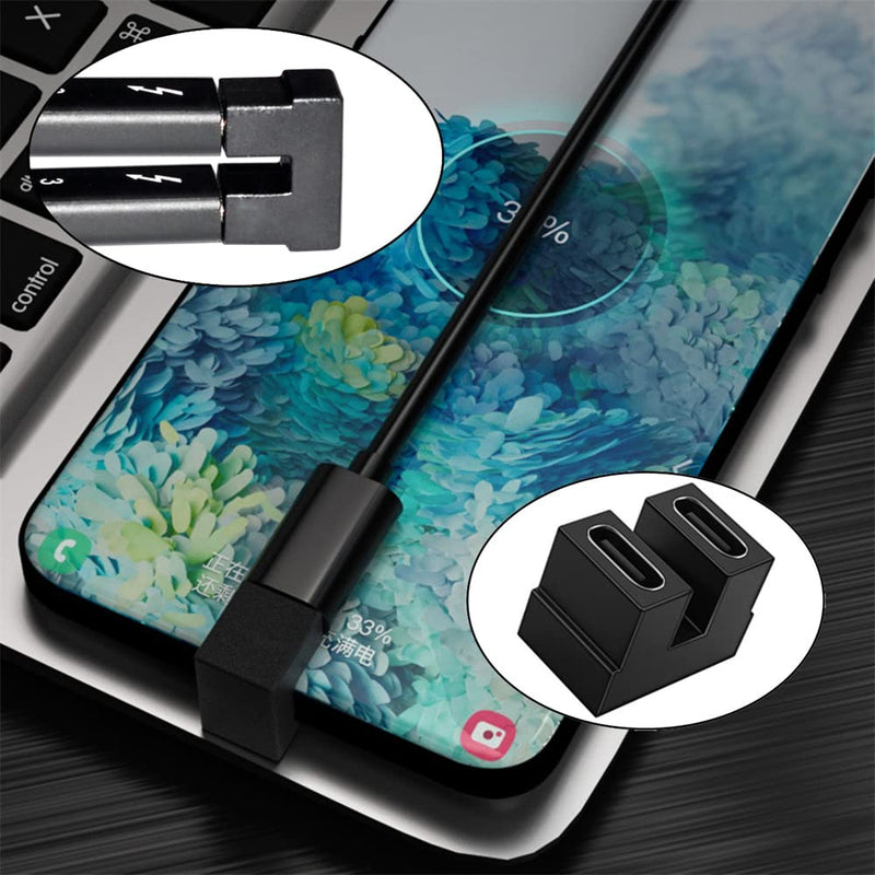 [Australia - AusPower] - NFHK 40Gbps USB4 Type C Female to Female Coupler Extender Power Data Video Adapter for NS Switch & Phone & Laptop 