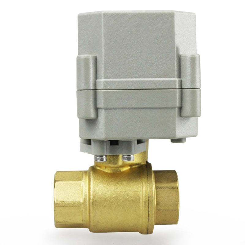 [Australia - AusPower] - HSH-Flo 2 Way 1/2" 3/4" 1" 1-1/4" 12V/24VAC/DC Brass On/Off Auto Return Electrical Position Feedback Motorized Ball Valve (1/2 Inch) 1/2 Inch 