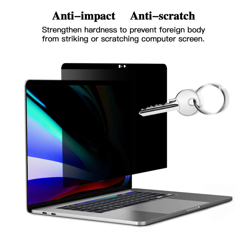 [Australia - AusPower] - ANTOGOO V Magnetic Privacy Screen Filter Compatible with MacBook Pro 16 Inch 2019 (A2141), Removable Anti Glare & Anti Blue Light Privacy Screen Protector Come with Camera Cover Slide 