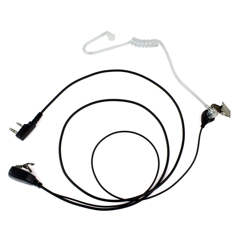 [Australia - AusPower] - 5PCS 2 Pin PTT MIC Noise Reduction Covert Acoustic Tube in-Ear Earpiece Headset for Two Way Radio 