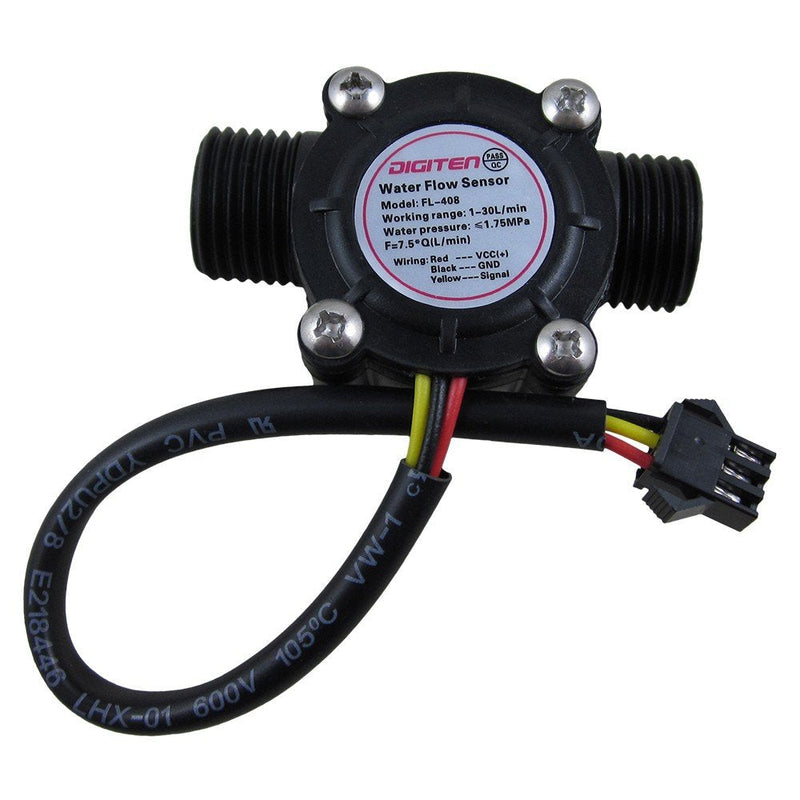 [Australia - AusPower] - DIGITEN G1/2" Flow Water Sensor Meter+Digital LCD Display Quantitative Control 1-30L/min 