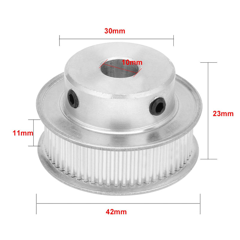 [Australia - AusPower] - uxcell Aluminum MXL 60 Teeth 10mm Bore Timing Belt Pulley Synchronous Wheel for 10mm Belt 3D Printer CNC 