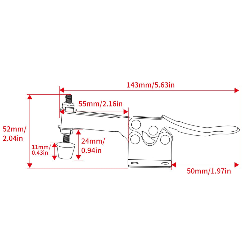 [Australia - AusPower] - 5pack Hold Down Toggle Clamps Woodworking,201B Clamps for Woodworking,Vertical Clamp,Cam Clamp Quick Release Toggle Clamp for CNC Hold Down Clamps,200Lbs Heavy Duty Toggle Clamp for T Track Cam Action 