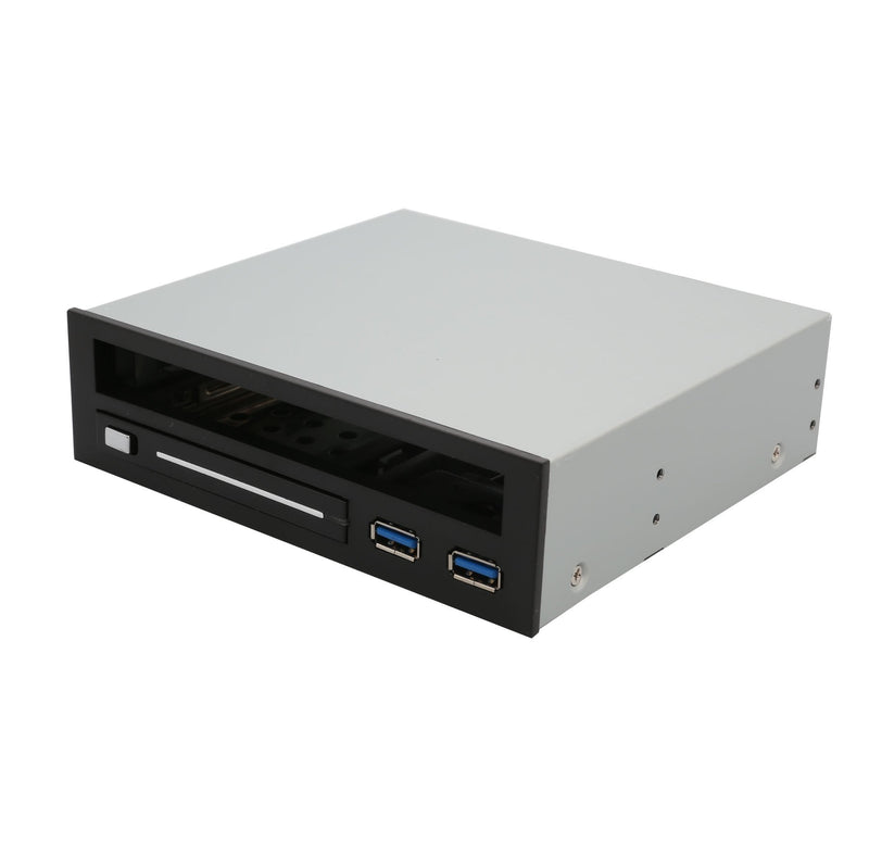 [Australia - AusPower] - Syba 5.25" Bay Adapter for Slim Optical Drive, 2.5" Trayless Rack for Hard Drives HDD SSD, USB Hub - SY-MRA55005 