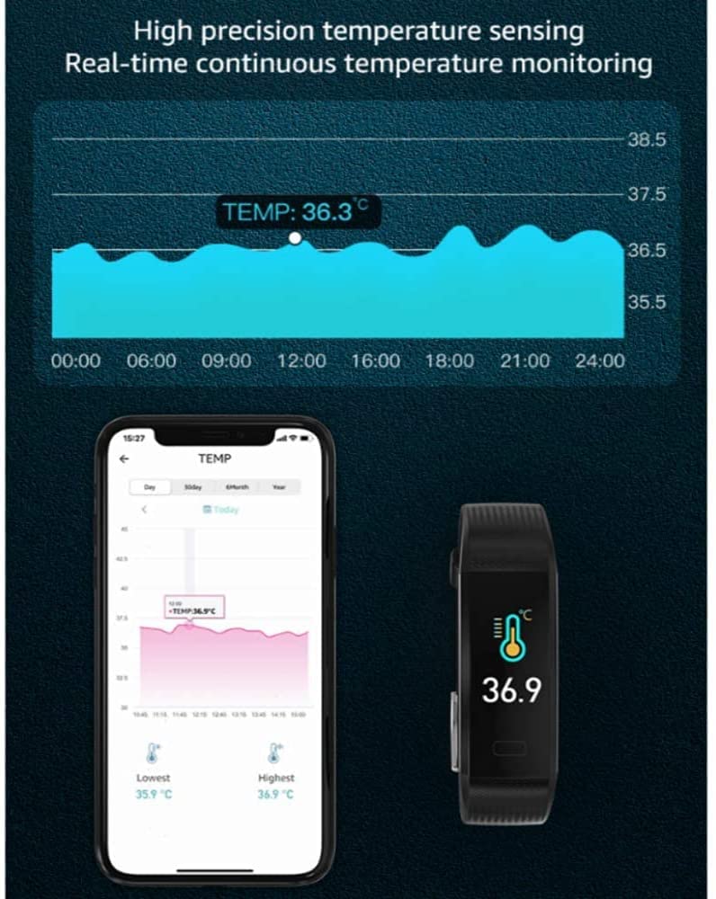 [Australia - AusPower] - Fitness Tracker with Heart Rate Blood Pressure Blood Oxygen Sleep & Temperature Monitor Activity Tracker Smart Watch Pedometer for Kids Man Women 