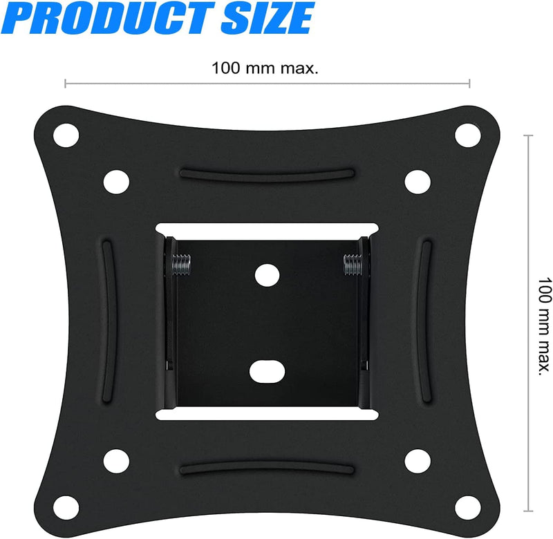 [Australia - AusPower] - Tilting TV Wall Mount Monitor Wall Mount Camper 14-24 Inch LED LCD Small Monitor Bracket with Screw Black 