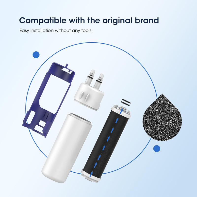 [Australia - AusPower] - GLACIER FRESH W1029537A Refrigerator Water Filter Compatible with W10295370A, EDR1RXD1, Filter 1, W10295370, P4RFWB, P8RFWB2L, 46-9930, 46-9081 Refrigerator Water Filter | Pack of 2 