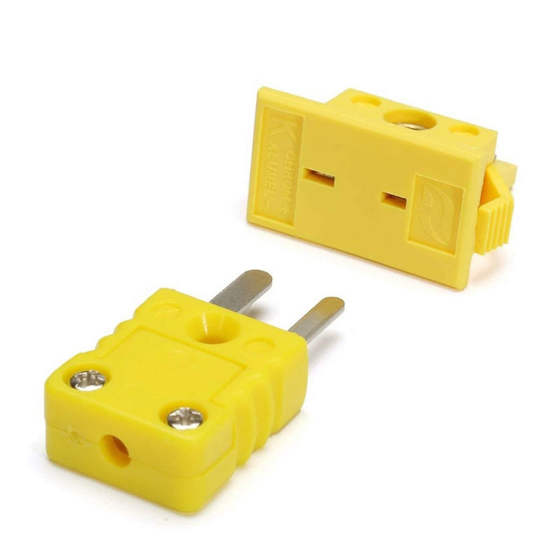 [Australia - AusPower] - SeaISee K-Type Panel Mount Thermocouple Miniature Socket and Plug Connector(Yellow) 