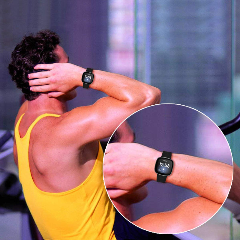 [Australia - AusPower] - VISOOM Silicone Watch Band Compatible with Fitbit Versa 3/Fitbit Sense Straps for Women Men- Replacement Bracelet Wristband Strap for Fitbit Versa 3/Sense Smartwatch 