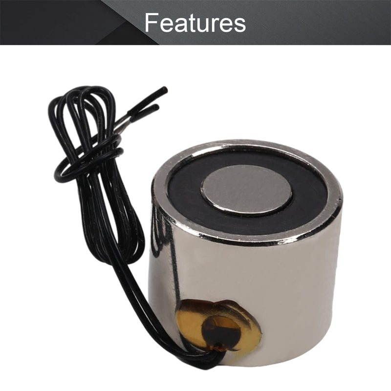 [Australia - AusPower] - Fielect DC 12V 5Kg Electric Lifting Magnet Electromagnet Solenoid Lift Holding Circular Suction-Cup Electrical 1Pcs 