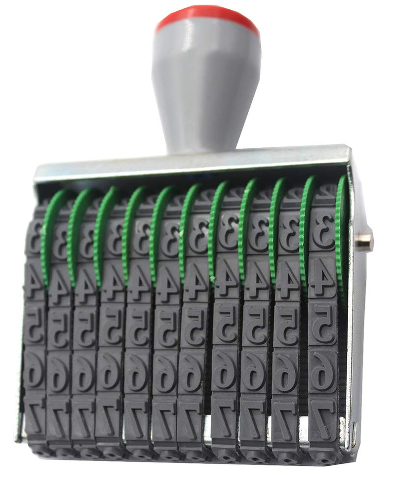 [Australia - AusPower] - Number Stamp, Rubber Date Stamp Office Supermarket Number Date Printing Stamp Ink Stamp,Multi-Function DIY Rubber Stamp Office & School Supplies (11-Digit Rolling Stamp) 11-Digit Rolling Stamp 