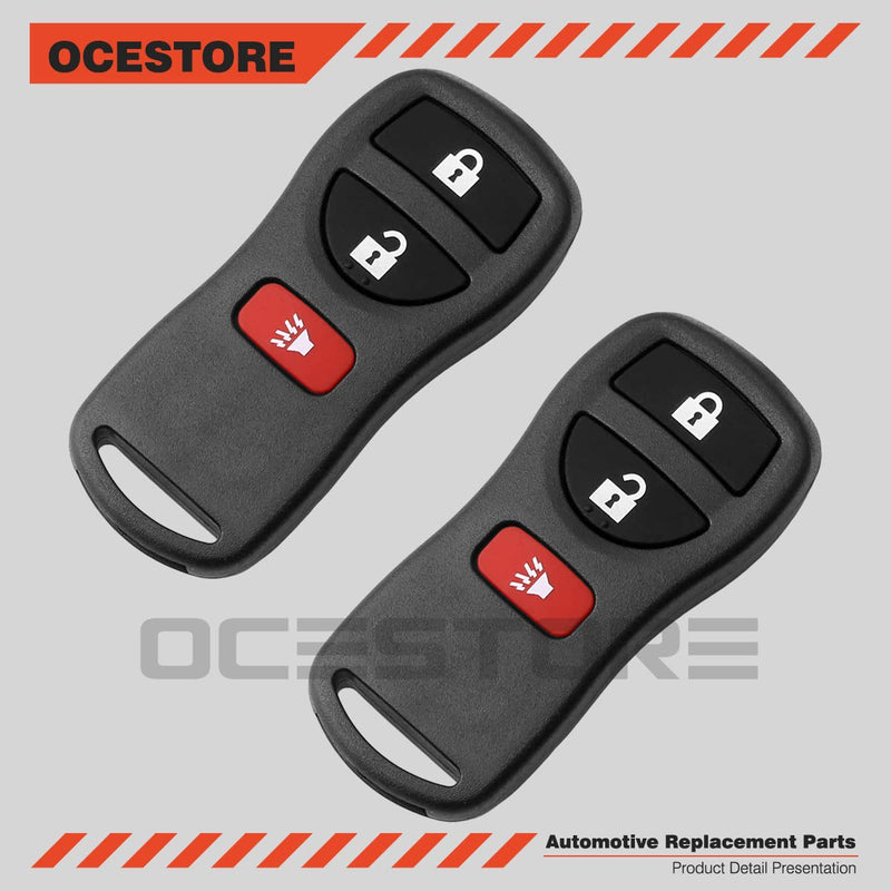 [Australia - AusPower] - OCESTORE 2Pcs Car Key Fob Keyless Entry Remote KBRASTU15 3-btn Compatible with QX4 FX35 FX45 Armada CWTWB1U415 CWTWB1U733 CWTWB1U821 Frontier Quest Sentra 
